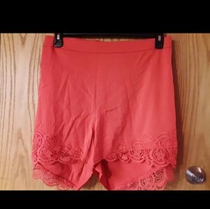 Lace bottom shorts